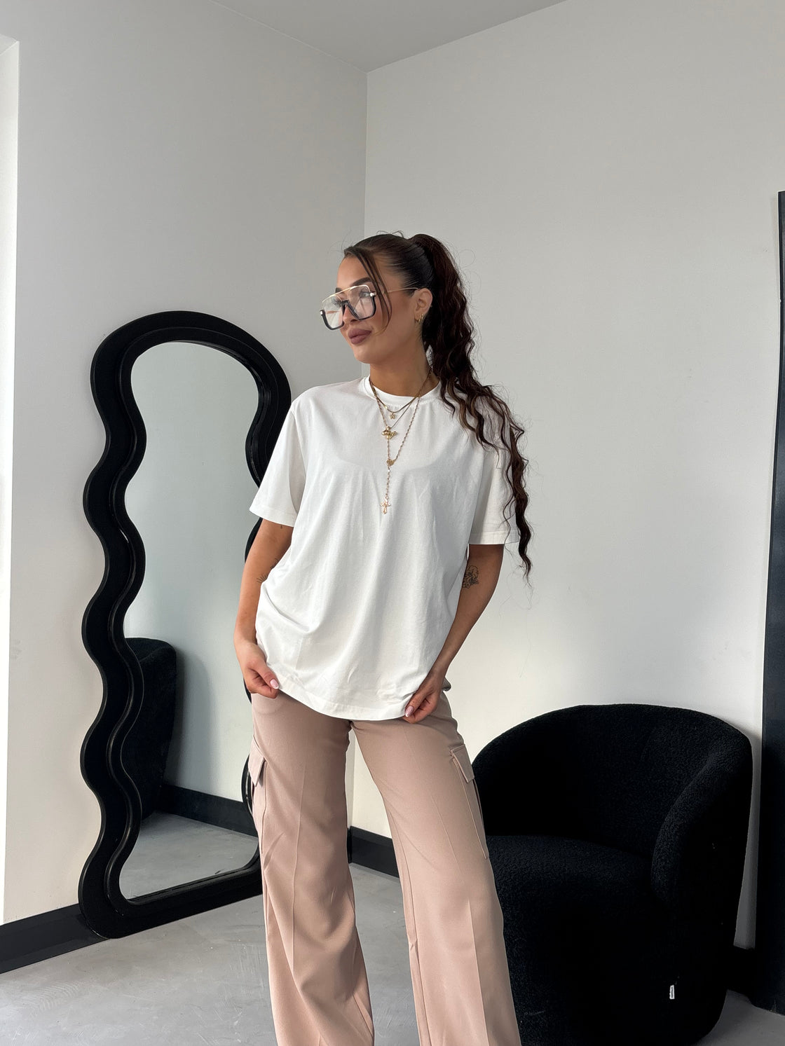 T-shirt Damski Light Beige