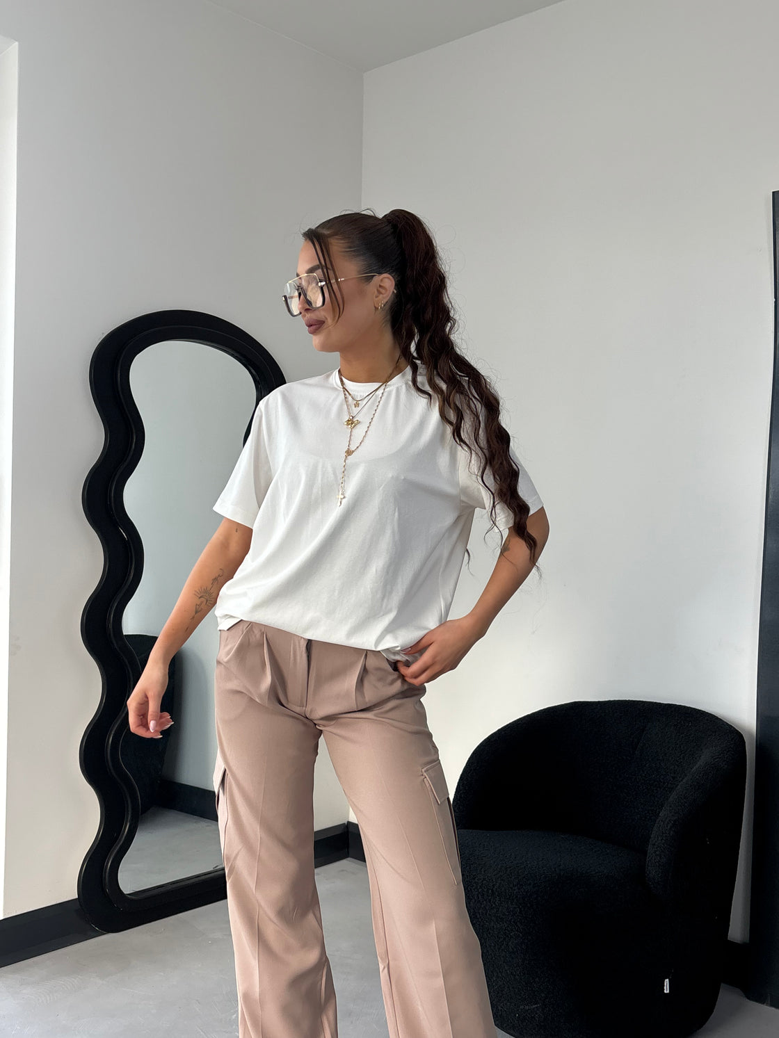 T-shirt Damski Light Beige