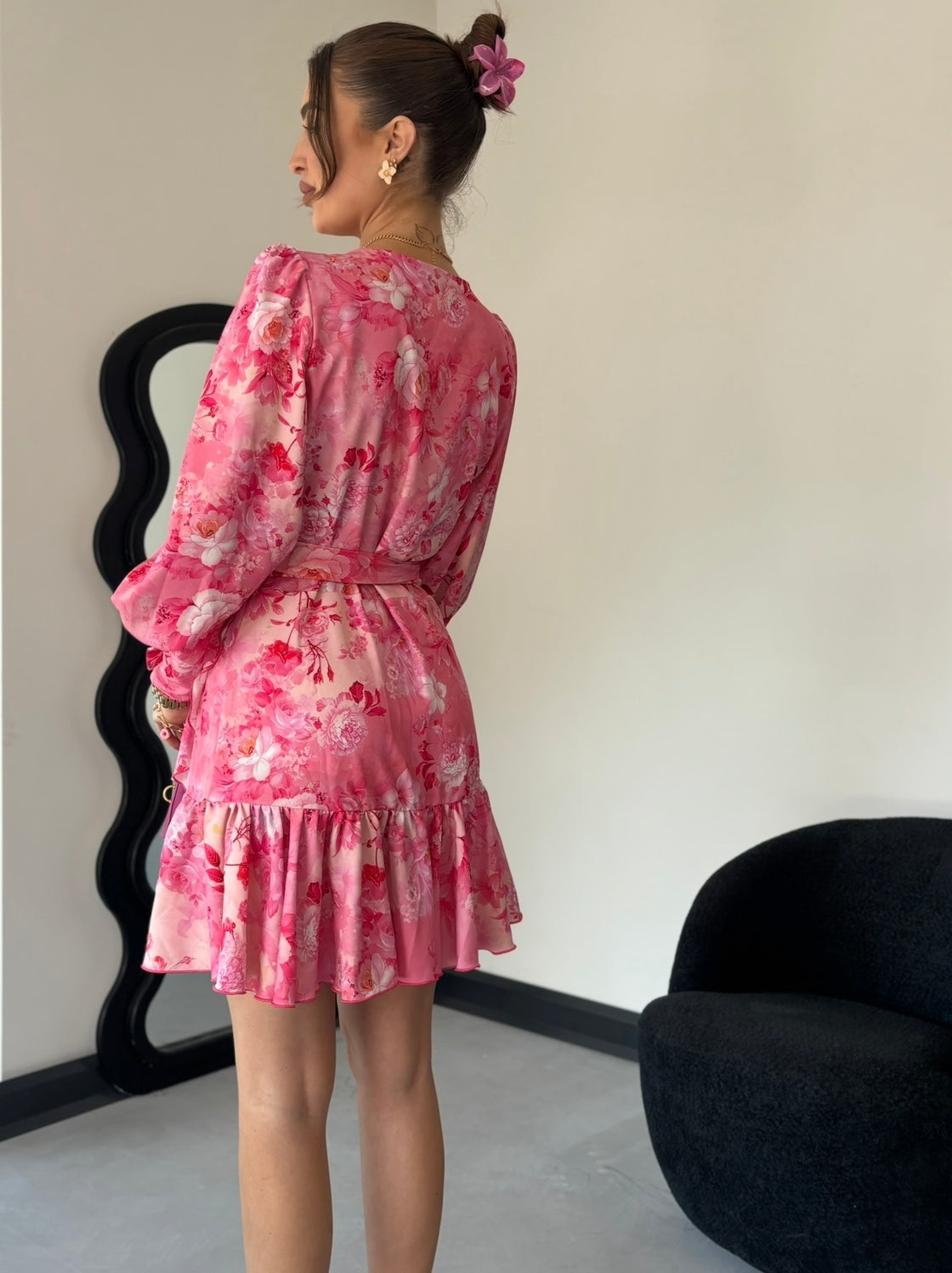Sukienka Model Anna Różowa łąka
