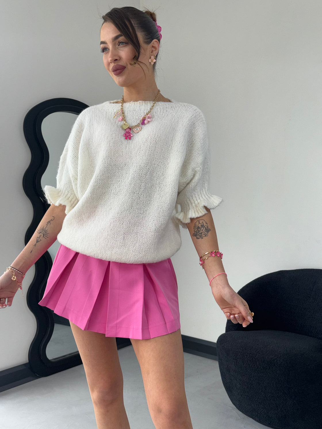 Sweter Damski Model Ecru