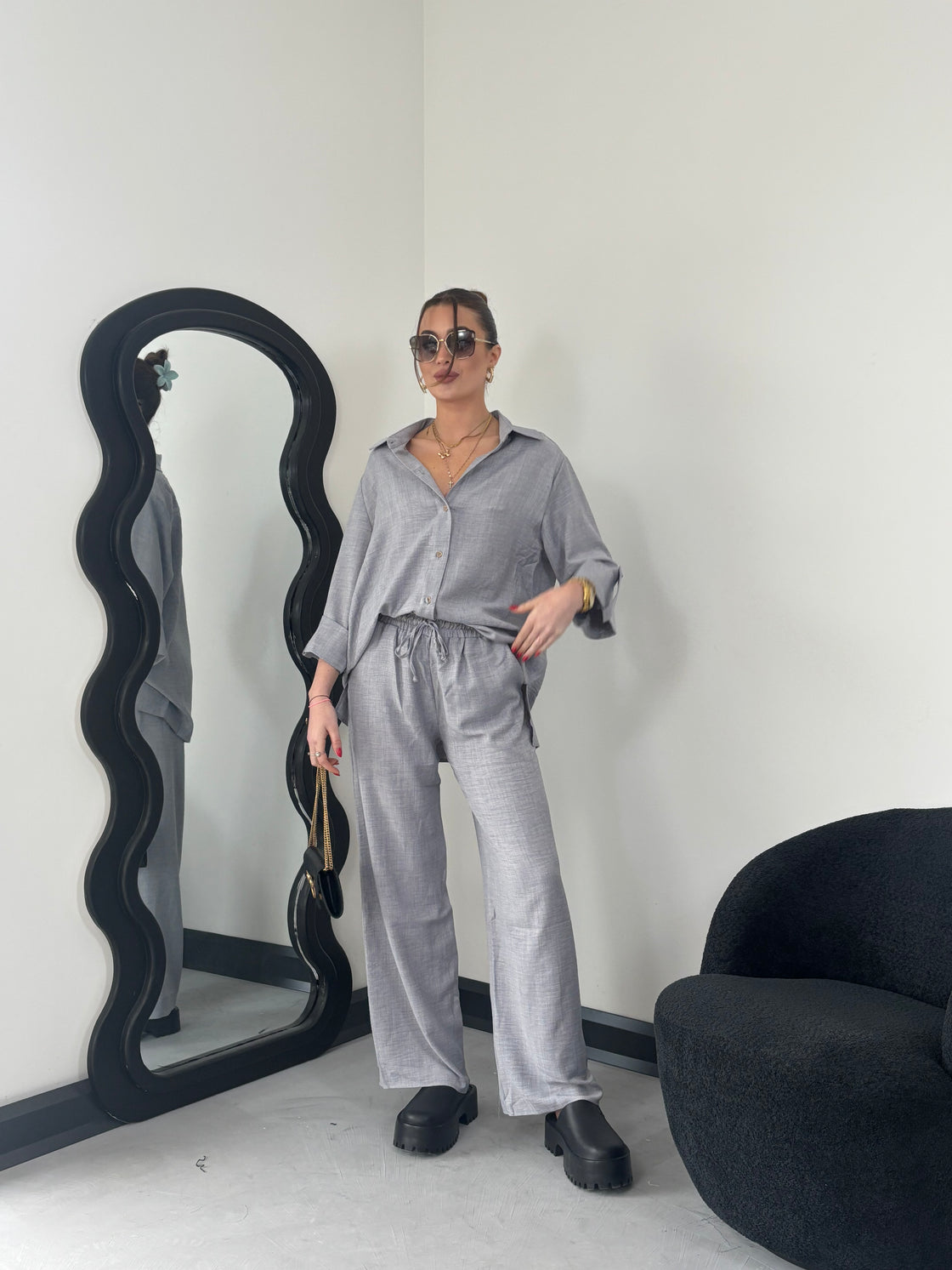 Spodnie Komplet Grey